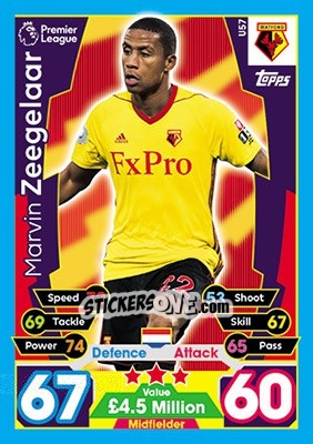 Cromo Marvin Zeegelaar - English Premier League 2017-2018. Match Attax Extra - Topps