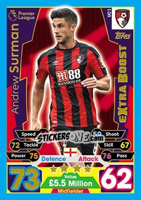 Sticker Andrew Surman - English Premier League 2017-2018. Match Attax Extra - Topps
