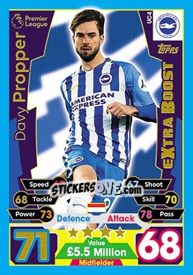 Cromo Davy Propper - English Premier League 2017-2018. Match Attax Extra - Topps