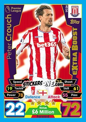 Figurina Peter Crouch - English Premier League 2017-2018. Match Attax Extra - Topps