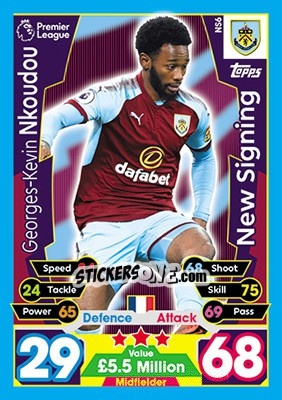 Figurina Georges-Kevin Nkoudou - English Premier League 2017-2018. Match Attax Extra - Topps