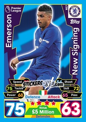 Sticker Emerson Palmieri - English Premier League 2017-2018. Match Attax Extra - Topps
