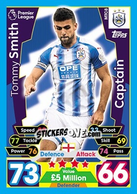 Sticker Tommy Smith - English Premier League 2017-2018. Match Attax Extra - Topps
