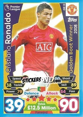 Sticker Cristiano Ronaldo - English Premier League 2017-2018. Match Attax Extra n. GB10 - Topps