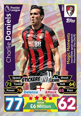 Cromo Charlie Daniels - English Premier League 2017-2018. Match Attax Extra - Topps
