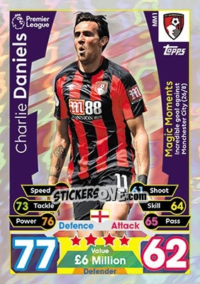 Figurina Charlie Daniels - English Premier League 2017-2018. Match Attax Extra - Topps