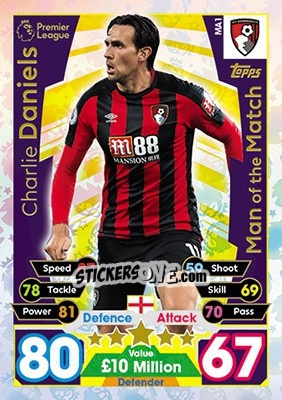 Cromo Charlie Daniels - English Premier League 2017-2018. Match Attax Extra - Topps