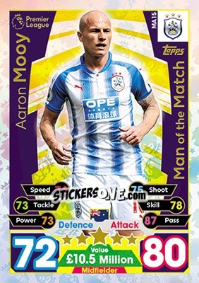 Sticker Aaron Mooy - English Premier League 2017-2018. Match Attax Extra - Topps