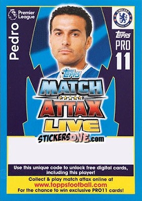 Sticker Pedro Rodríguez - English Premier League 2017-2018. Match Attax Extra - Topps