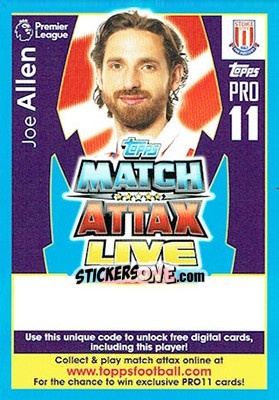 Sticker Joe Allen - English Premier League 2017-2018. Match Attax Extra - Topps