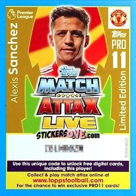 Sticker Alexis Sanchez - English Premier League 2017-2018. Match Attax Extra - Topps