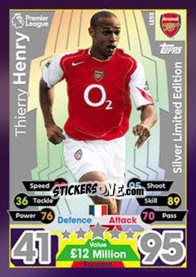 Sticker Thierry Henry - English Premier League 2017-2018. Match Attax Extra n. LE5S - Topps
