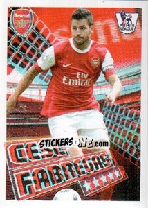 Sticker Cesc Fabregas - Star Player - Premier League Inglese 2010-2011 n. 25 - Topps