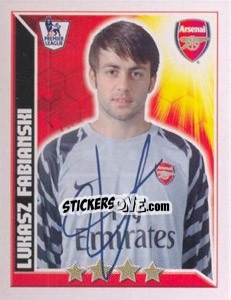 Sticker Lukasz Fabianski - Premier League Inglese 2010-2011 - Topps