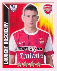 Sticker Laurent Koscielny - Premier League Inglese 2010-2011 n. 30 - Topps