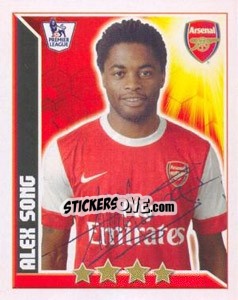 Figurina Alex Song - Premier League Inglese 2010-2011 - Topps