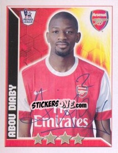 Sticker Abou Diaby - Premier League Inglese 2010-2011 n. 32 - Topps