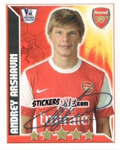Sticker Andrey Arshavin - Premier League Inglese 2010-2011 n. 33 - Topps