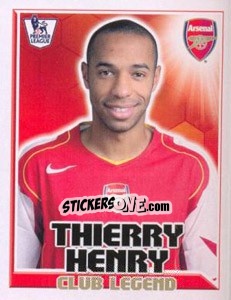 Cromo Thierry Henry - Club Legend - Premier League Inglese 2010-2011 - Topps