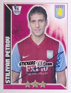 Sticker Stiliyan Petrov - Premier League Inglese 2010-2011 n. 54 - Topps