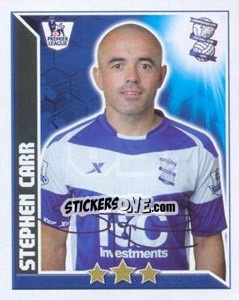 Figurina Stephen Carr - Premier League Inglese 2010-2011 - Topps