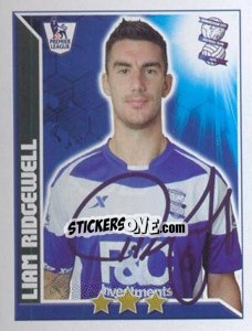 Sticker Liam Ridgewell - Premier League Inglese 2010-2011 n. 67 - Topps