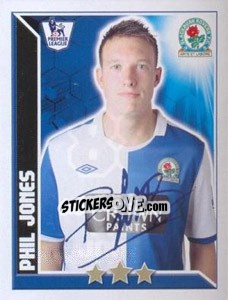 Sticker Phil Jones - Premier League Inglese 2010-2011 n. 88 - Topps