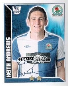 Sticker Keith Andrews - Premier League Inglese 2010-2011 n. 95 - Topps