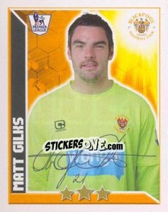 Sticker Matt Gilks - Premier League Inglese 2010-2011 n. 102 - Topps