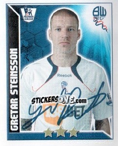 Sticker Gretar Steinsson - Premier League Inglese 2010-2011 n. 123 - Topps