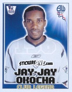Sticker Jay-Jay Okocha - Club Legend - Premier League Inglese 2010-2011 - Topps