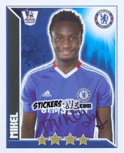 Sticker Mikel - Premier League Inglese 2010-2011 n. 148 - Topps