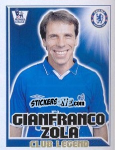 Figurina Gianfranco Zola - Club Legend - Premier League Inglese 2010-2011 - Topps