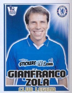 Sticker Gianfranco Zola - Club Legend - Premier League Inglese 2010-2011 n. 155 - Topps