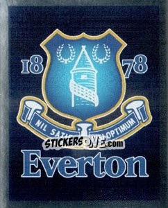 Cromo Everton Logo - Premier League Inglese 2010-2011 - Topps