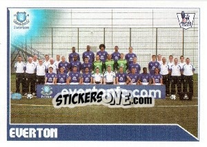 Figurina Everton Team - Premier League Inglese 2010-2011 - Topps
