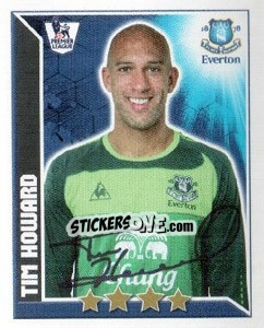 Sticker Tim Howard - Premier League Inglese 2010-2011 n. 159 - Topps