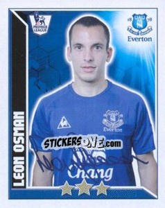 Sticker Leon Osman - Premier League Inglese 2010-2011 n. 166 - Topps