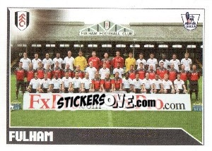 Figurina Fulham Team - Premier League Inglese 2010-2011 - Topps