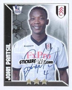 Figurina John Pantsil - Premier League Inglese 2010-2011 - Topps