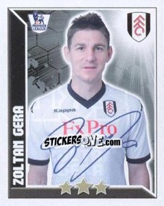Sticker Zoltan Gera - Premier League Inglese 2010-2011 - Topps