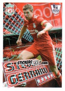 Sticker Steven Gerrard - Star Player - Premier League Inglese 2010-2011 n. 196 - Topps