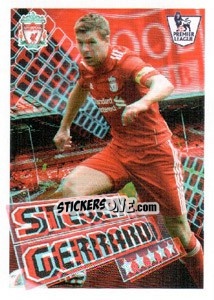 Figurina Steven Gerrard - Star Player - Premier League Inglese 2010-2011 - Topps