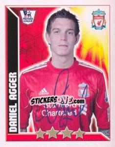 Sticker Daniel Agger - Premier League Inglese 2010-2011 n. 199 - Topps