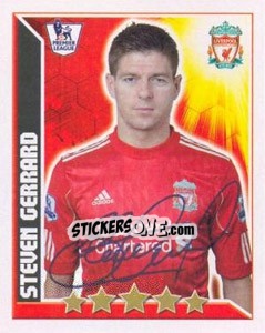 Sticker Steven Gerrard - Premier League Inglese 2010-2011 n. 207 - Topps