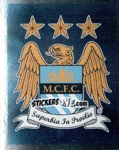 Sticker Manchester City Logo - Premier League Inglese 2010-2011 - Topps