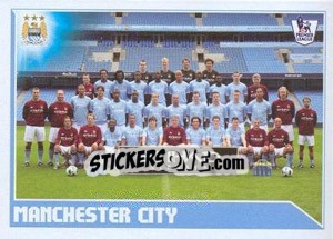 Sticker Manchester City Team - Premier League Inglese 2010-2011 n. 241 - Topps