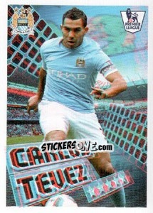 Sticker Carlos Tevez - Star Player - Premier League Inglese 2010-2011 n. 242 - Topps