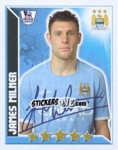 Figurina James Milner - Premier League Inglese 2010-2011 - Topps