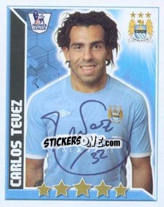 Sticker Carlos Tevez - Premier League Inglese 2010-2011 - Topps